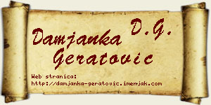 Damjanka Geratović vizit kartica